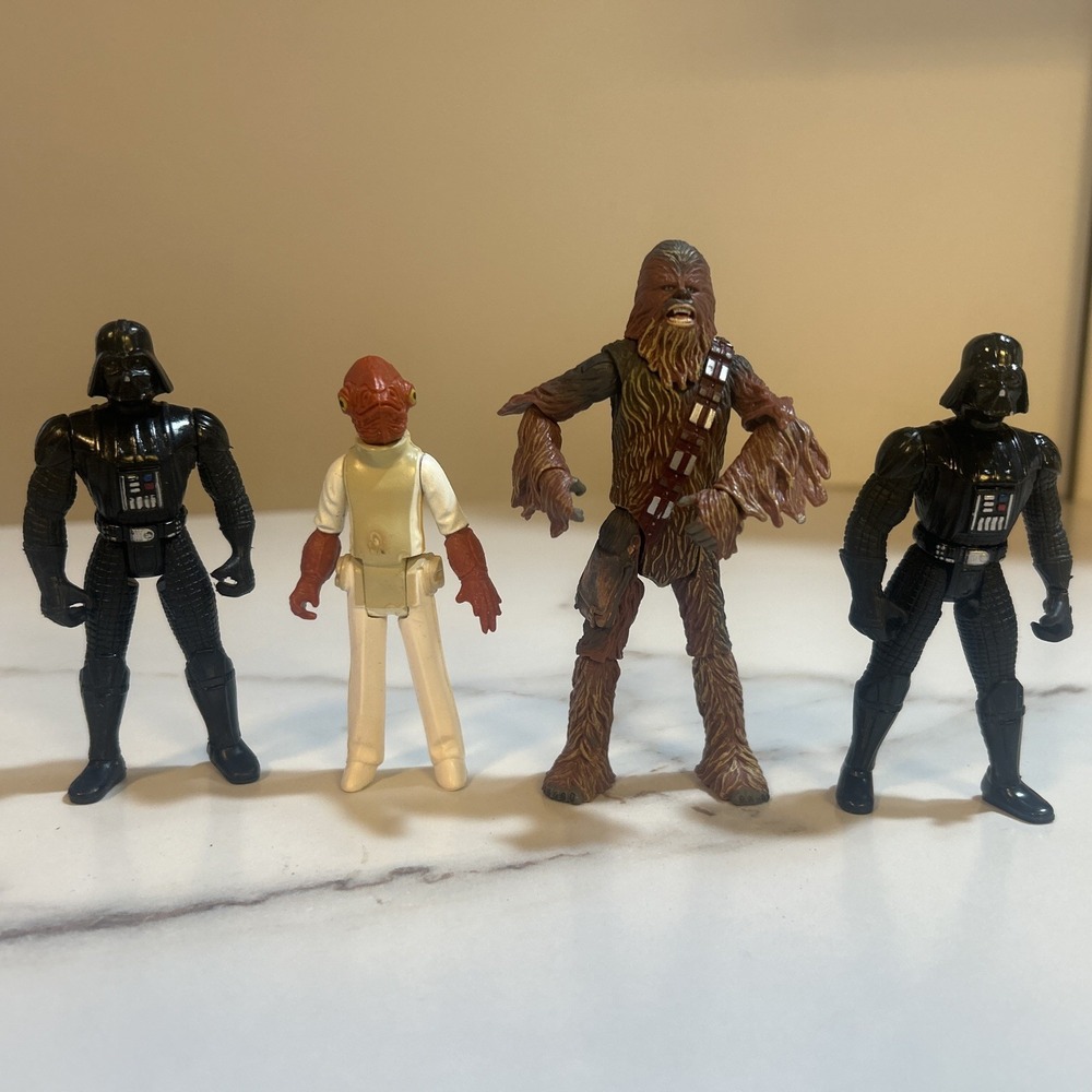Darth‎ Vader And Chewbacca 1995 Star Wars Action Figures, Kenner Set Of 4